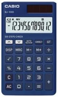 Casio 12 digits portable calculator nj120d-bu, blue