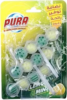 Pura toilet freshener, 3 pieces - lemon and mint-55 gm