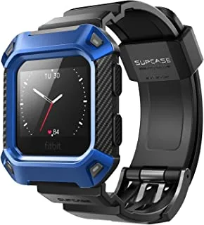 حافظة SUPCASE [Unicorn Beetle Pro] مصممة لأشرطة Fitbit Blaze مع جراب واقٍ ، وأشرطة حزام متينة لساعة Fitbit Blaze Fitness الذكية (أزرق)