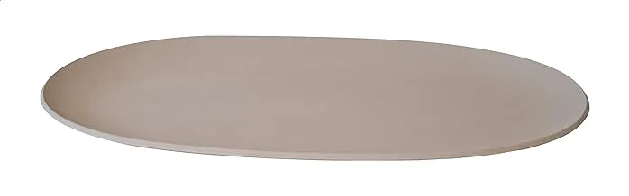 Omada Oval Serving Plate Pangea (Earth) Taupe 26 x 48 x h 2.2 cm