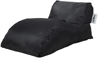 Ariika lounger bean bag jeans black 130 x 75 x 62 cm - suitable for lounging, napping, gaming, reading or watching a movie