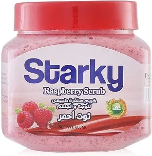 Starky natural scrub cream with raspberry for face and body - 600 ml