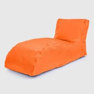 Ariika Lounger Bean bag Jeans Orange 130 x 75 x 62 cm - Suitable for lounging, napping, gaming, reading or watching a movie