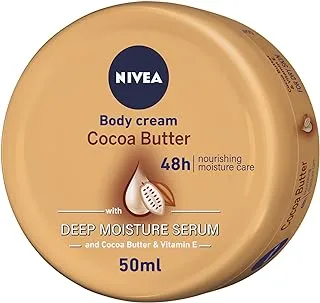 NIVEA Body Cream Dry Skin, Cocoa Butter Vitamin E, Jar 50ml