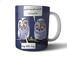 Ceramic Owls Print Mug - Multi Color