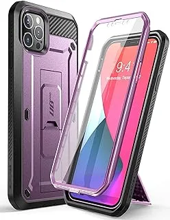 Supcase unicorn beetle pro series case for iphone 12 pro max (2020 release) 6.7 inch, built-in screen protector full-body rugged holster case (violte)