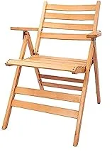 Foldable Wooden Armchair - Beige