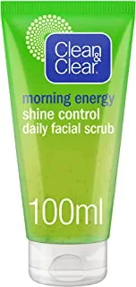 CLEAN & CLEAR, Daily Facial Scrub, Morning Energy, Shine Control, 100 ml