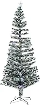 Nawar led christmas tree with metal stand and adapter, 240 cm - green and white