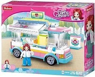 Sluban SL95667 Mobile Blood Donation (195 Pieces) [M38-B0797] Play Set Clamp Building Blocks City with Toy Figure Girls Dreams