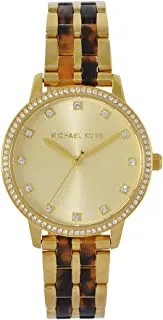 Michael Kors Watch Unisex , Japanese Quartz Movement, Analog Display, Silver Silver Strap-MK4395