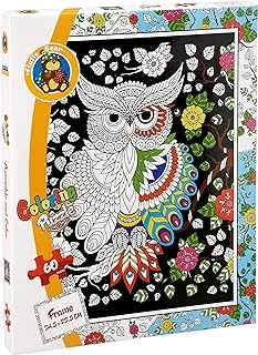 Fluffy Bear CLR-7008 Owl Coloring Puzzle - Multi Color