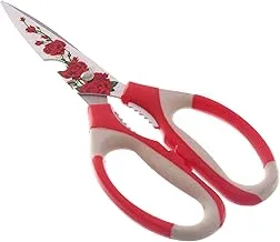 King Gray Stainless Steel Scissor With Plastic Handle Flowers Desing For Kitchen - Multi Color