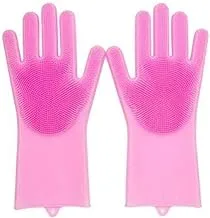 Silicone Gloves With Wash Scrubber Kitchen Cleaning Tool