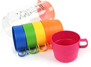 LocknLock RAINBOW WATER BOTTLE Rainbow, 1.2L & CUP 5P SET, HPP514