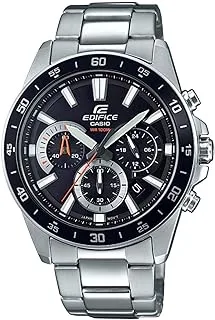 Casio Edifice EFV-570D-1AVUDF Stainless Steel Band Chronograph Analog Watch for Men - Silver and Black