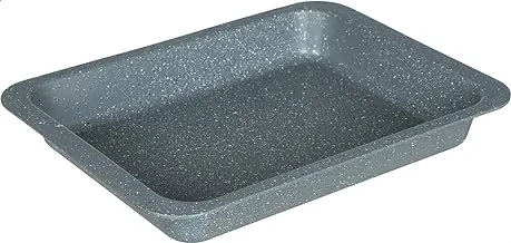 Marble granite rectangular oven tray, 26.5x37 cm - grey