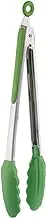 Generic Kitchenware Large Silicone Food Tongs with Stainless Steel Handle - Green