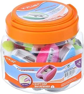 Y Plus X08-1 Speeder Single Hole Sharpener- Assorted Colors, Pack Of 36 Pieces