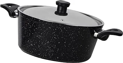 Top Chef Granite Cooking Pot, Size 18 - Black