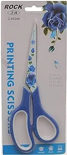 Hyunday c-0024a scissor printed shapes stainless steel medium - blue white