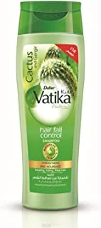 Vatika Naturals Hair Fall Control Shampoo 180ml +15% OFF | Cactus & Ghergir | Strengthens & Nourishes | For Dry & Damaged Hair