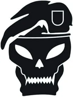 Solo e273 skull car sticker, 15 x 15 cm - black and white