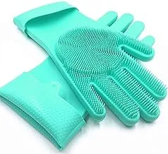 Magic silicone scrubbing gloves food grade silicone dish washing reusable rubber gloves, heat resistant tool for kitchen bathroom car washing