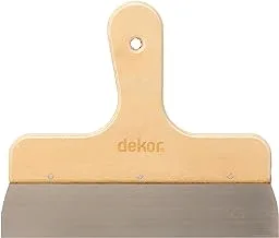 Dekor Dkr 46 Curved Putty Shovel with Wooden Handle - 25 X 0.5 X 21.5 cm