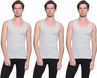 Dice mens Round Neck solid sleeveless Undershirt (pack of 3)