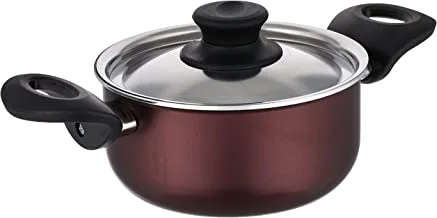 Trueval stew pot dark red size 16 cm