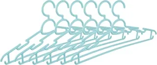 Elqaid Plastic Clothes Hanger Set, 6 Pieces, 42 x 20 x 1 cm - Green