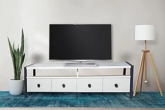 Quattro tv table one piece - size: width: 170 - depth: 35 - height: 50 / white