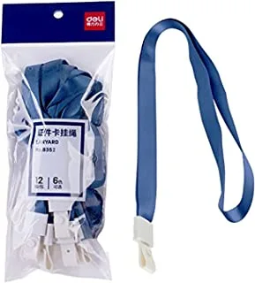 Deli office supplies name badge/lanyard 8352-blue blue