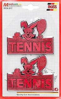 Rustomart tennis sign for car, red