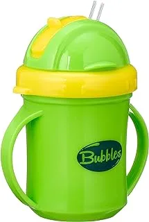 Bubbles Cup WIth Straw Green