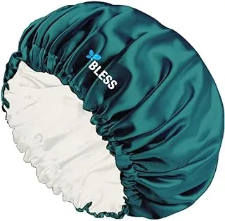 Bless satin bonnet petrol green