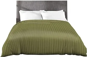 continental comfort Duvet cover Sirius 250TC Striped Cotton Green Olie 245x265cm