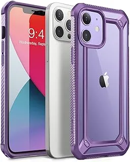 SupCase Unicorn Beetle EXO Series Case for iPhone 12 / iPhone 12 Pro (2020 Release) 6.1 Inch, Premium Hybrid Protective Clear Bumper Case (Purple)