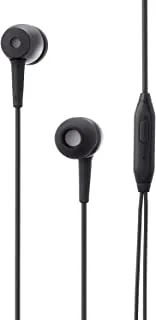 Celebrat G1 Wired Music Earphone Simple Design Containing HD Sound Quality With Microphone And 3.5 Mm Jack Set Of 2 Pieces - Black Headphones Headset