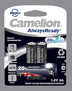 Camelion nhaa2500 aa rechargeable batteries, 1.2v - 2 pieces.