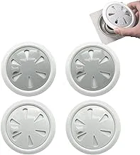 LUKDUNG 4PCS Drain Hair Catcher,Adjustable Kitchen Sink Bathroom Protector Bath Stopper Shower Drain Covers Hair Catcher Basin Strainer Filter for Bathroom,Bathtub,Kitchen(Grey,White)