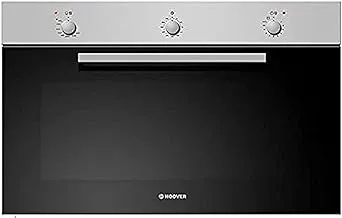 Hoover HPG390/1X Stainless Steel Gas Oven with Cooling Fan and Electric Grill, 90 cm - Silver