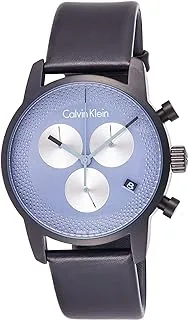 Calvin Klein Men's Grey Dial Leather Band Watch