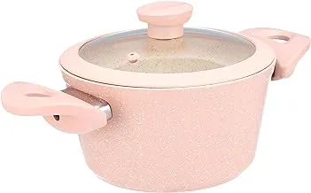 Top chef Pot Granite size 18 Rose glass Lid