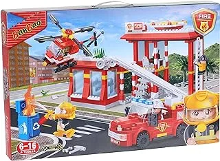 Banbao b7102 fire station military airplane models toy construction equipment building blocks