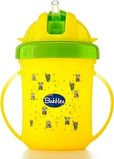 Bubbles cup with straw Yellow 3M001