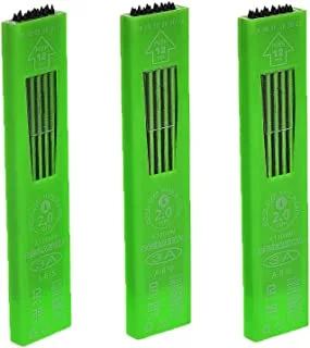 3A A-618 Mechanical Pencil Leads 2.0 mm Box Of 12 Leads 2B Pack Of 3 Boxes - Green