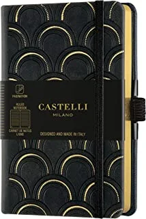 CASTELLI NOTEBOOK PKT RUL C AND G ART DECO GOLD