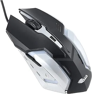 Lava Metal 6 Wired Optical Mouse - Black Silver